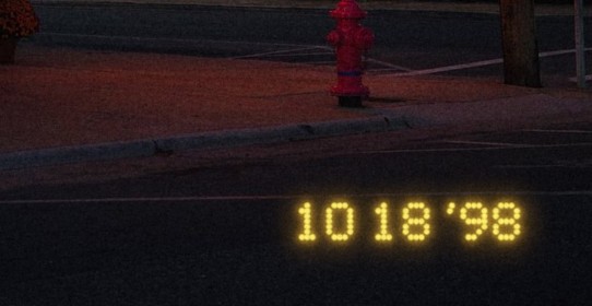Close-up of the dot matrix date stamp